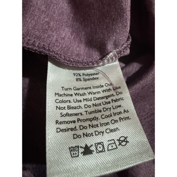 Eddie Bauer Womens Sweater M Medium Purple Activewear Collared Quarter Zip - Picture 6 of 8
